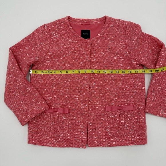 NWT Gap Kids Girls Boucle Jacket Pink White 2 Snap Closure 2 pockets Size XXL - Picture 8 of 11